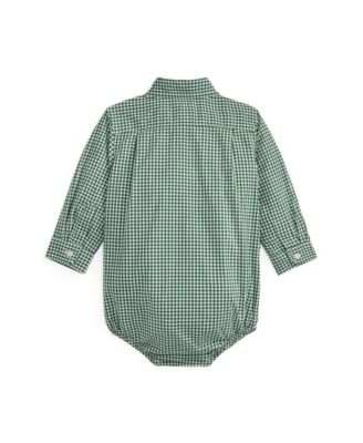Baby Boys' Gingham Cotton Poplin Bodysuit
