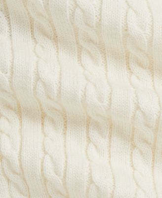 Baby Girls' Bear Mini-Cable Knit Sweater