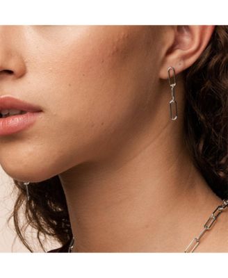 Sterling Silver Amelia Mismatching Chain Earrings