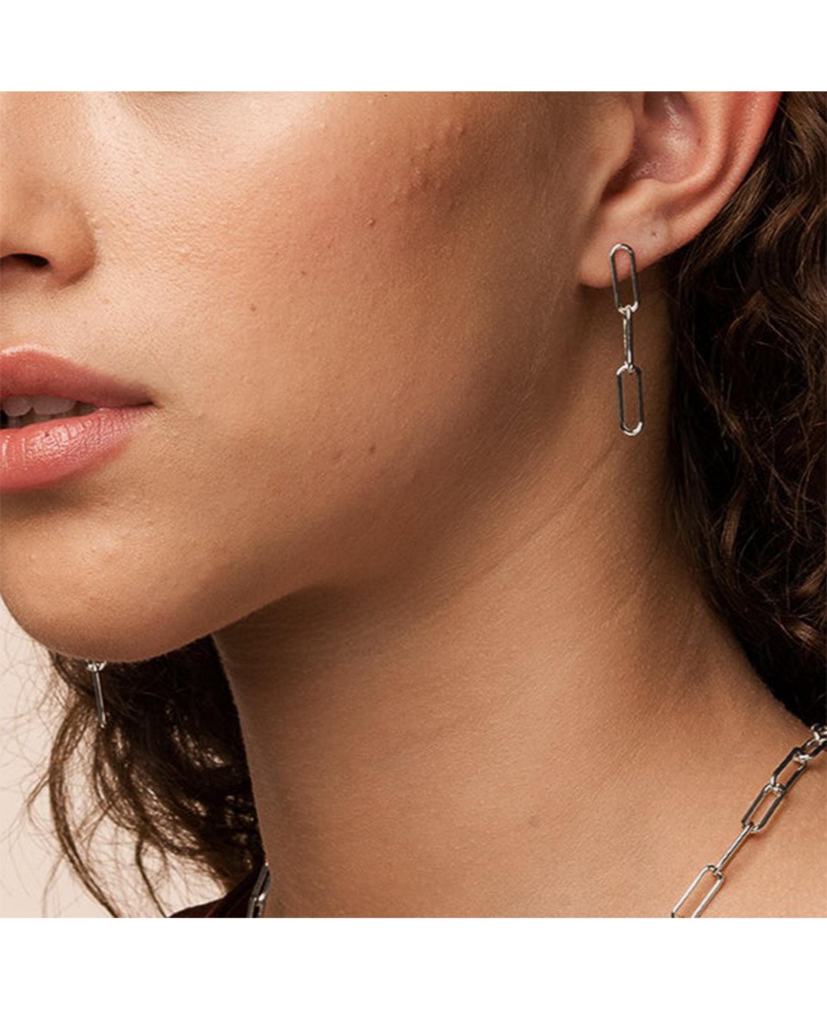 Bearfruit Jewelry Sterling Silver Amelia Mismatching Chain Earrings