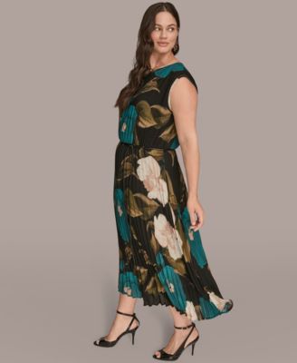 Plus Size Chiffon Midi Dress
