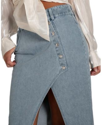 Women's Can't Forget You Denim Midi Skirt