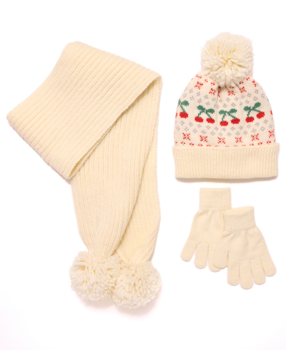 Inmocean Big Girls 3-piece Hat, Gloves, And Scarf Set In Neutral