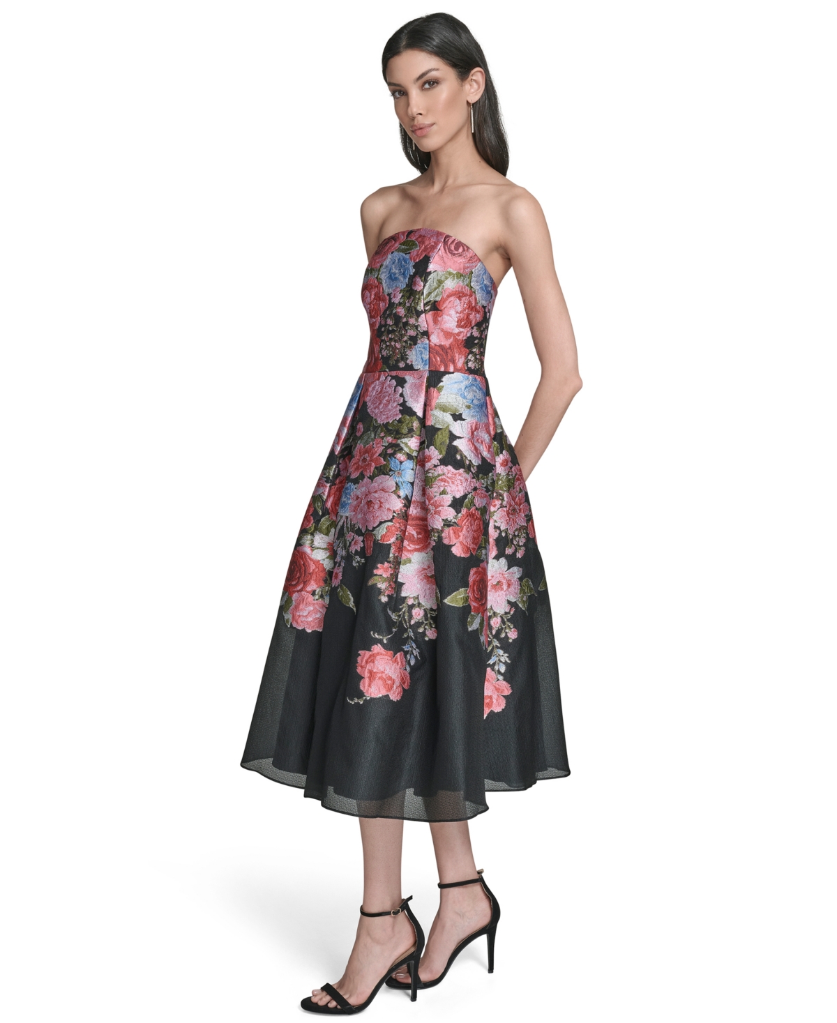 Eliza J Women's Strapless Midi Dress In Multi