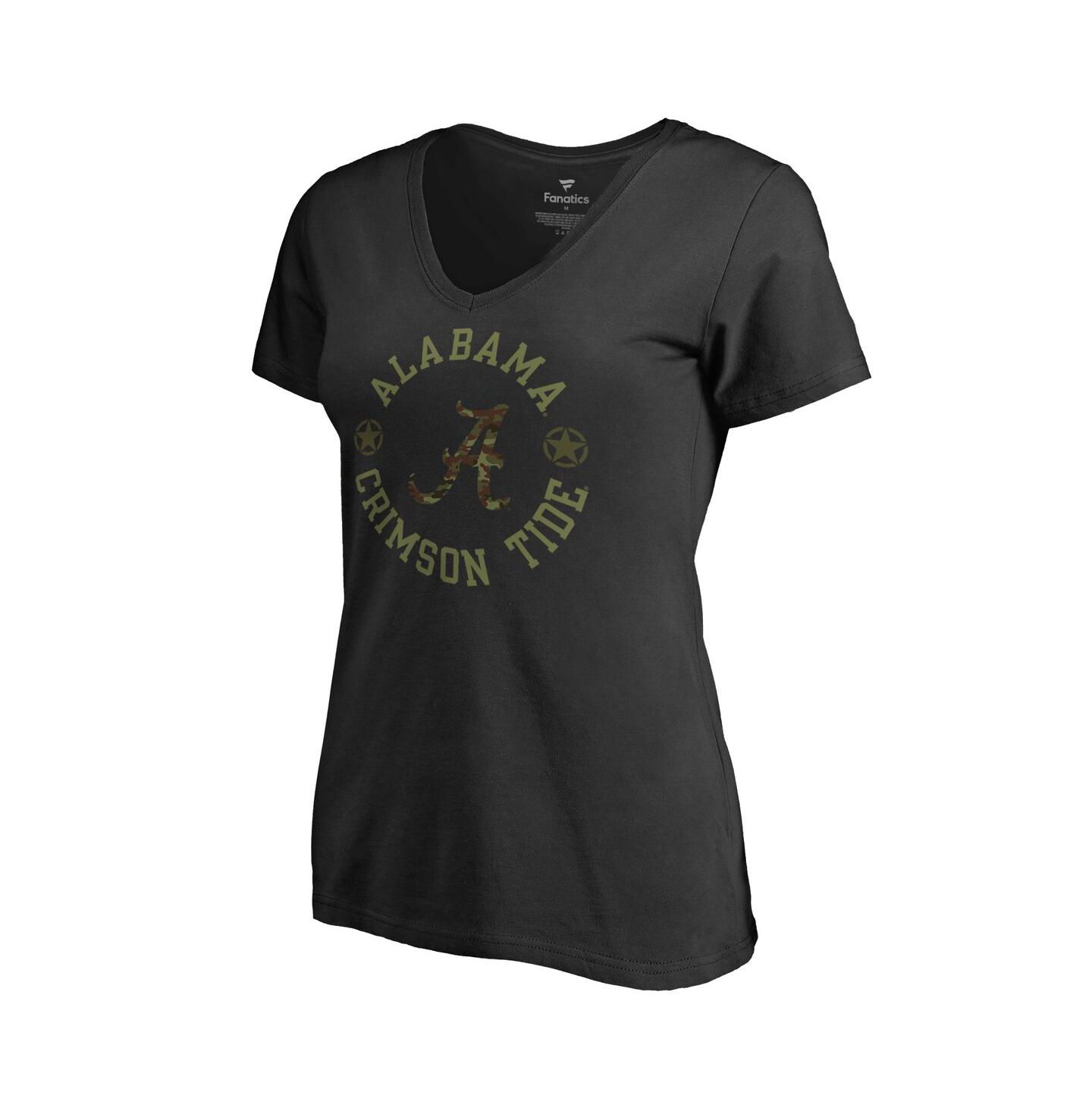 Женская футболка Fanatics Mto Label Black Alabama Crimson Tide Liberty — фото 2