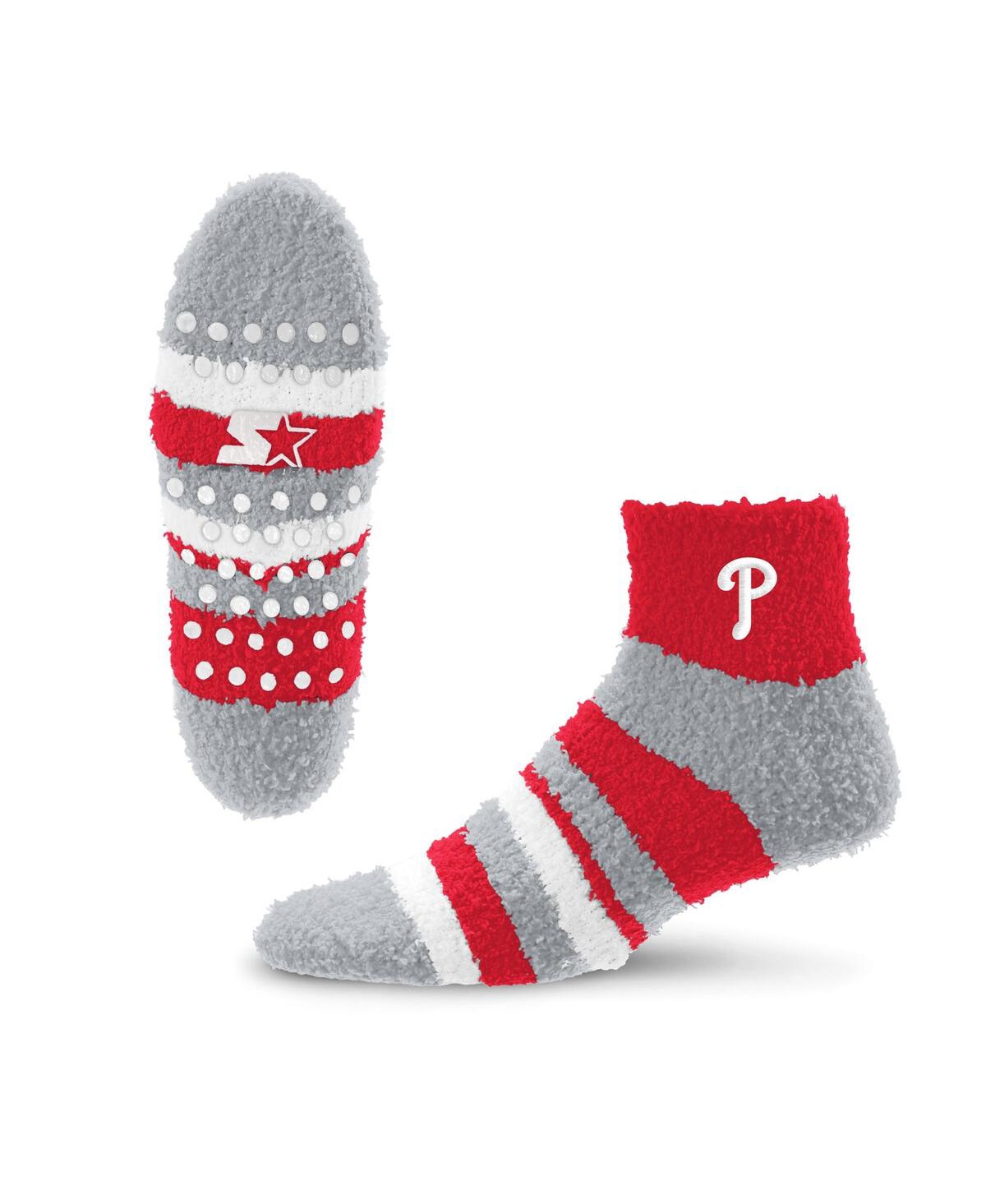Starter Men's And Women's Philadelphia Phillies Cozy Stripe Socks In Red