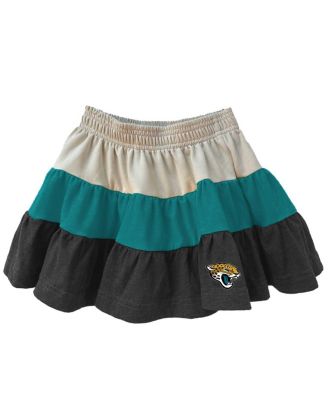 Girls Toddler Teal/Black Jacksonville Jaguars Sleeveless Full-Zip Hoodie and Skirt Set