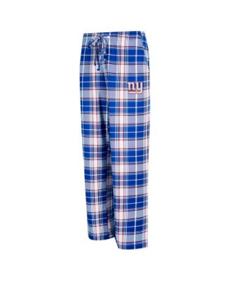 Women's Royal New York Giants Ashford Plaid Knit Pants