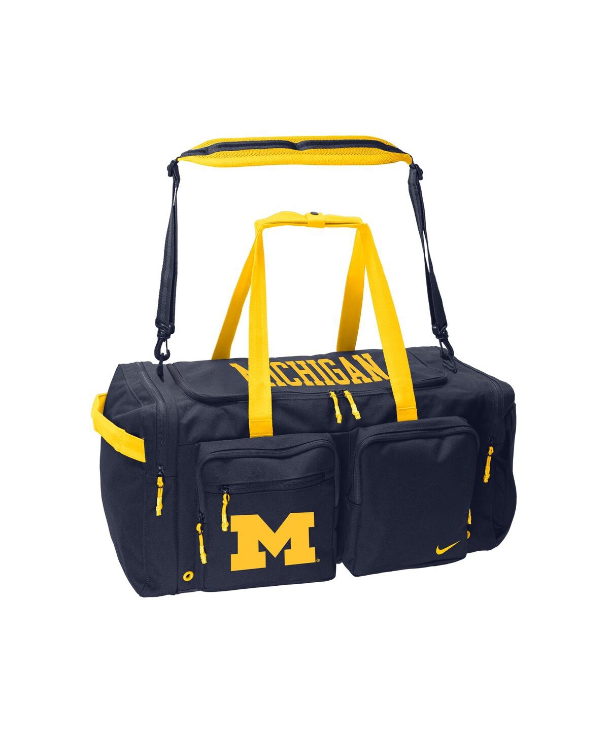 Nike Michigan Wolverines Utility Power Duffel Bag In Blue