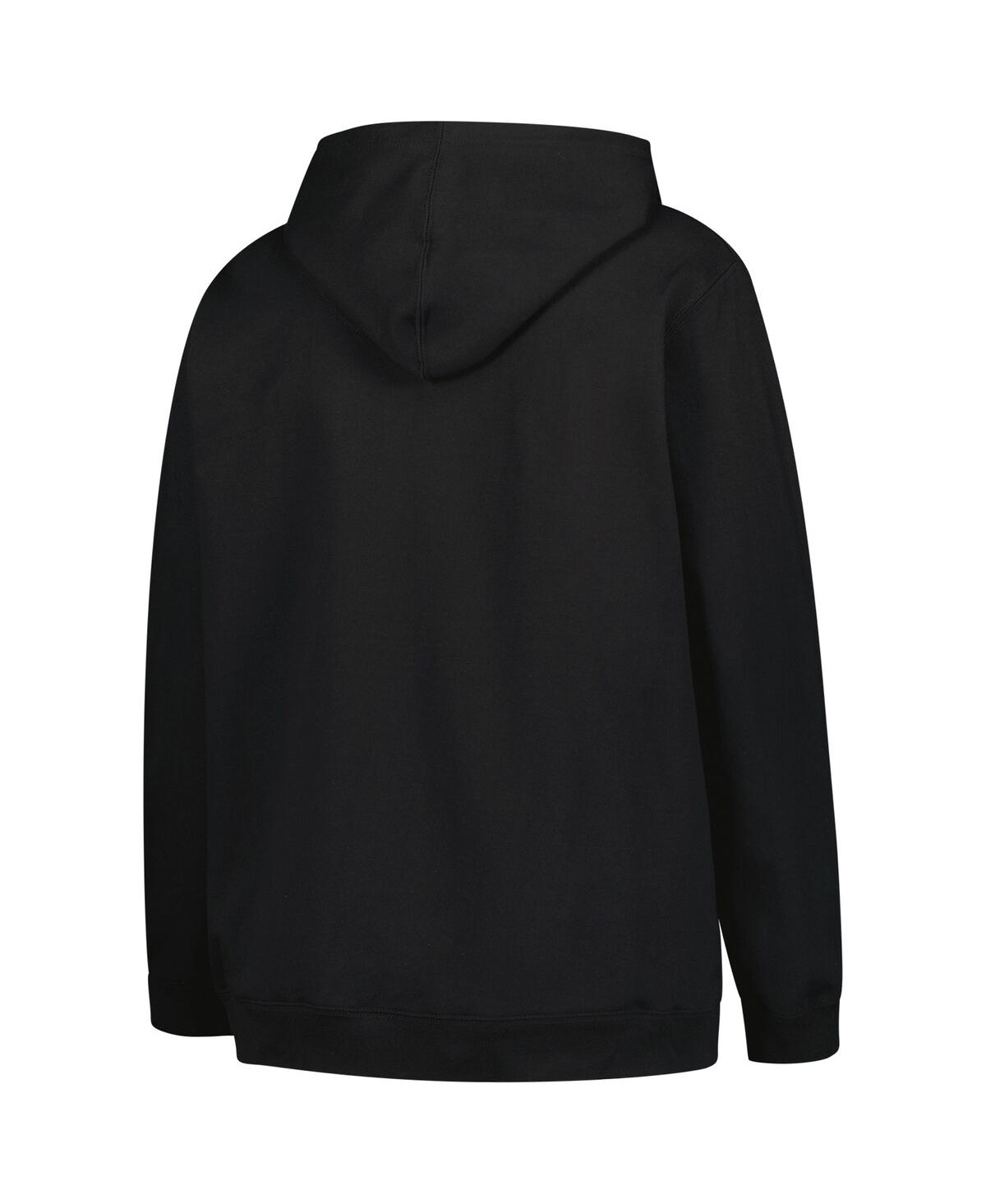 Champion Women's Black Notre Dame Fighting Irish Plus Size Heart Soul Notch Neck Pullover Top In Black