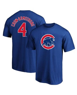 Fanatics - Men's Pete Crow-Armstrong Royal Chicago Cubs Big Tall Name Number T-shirt