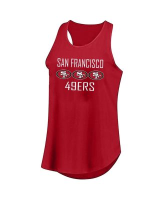 Women's Christian McCaffrey Scarlet San Francisco 49ers Plus Size Name Number Tank Top