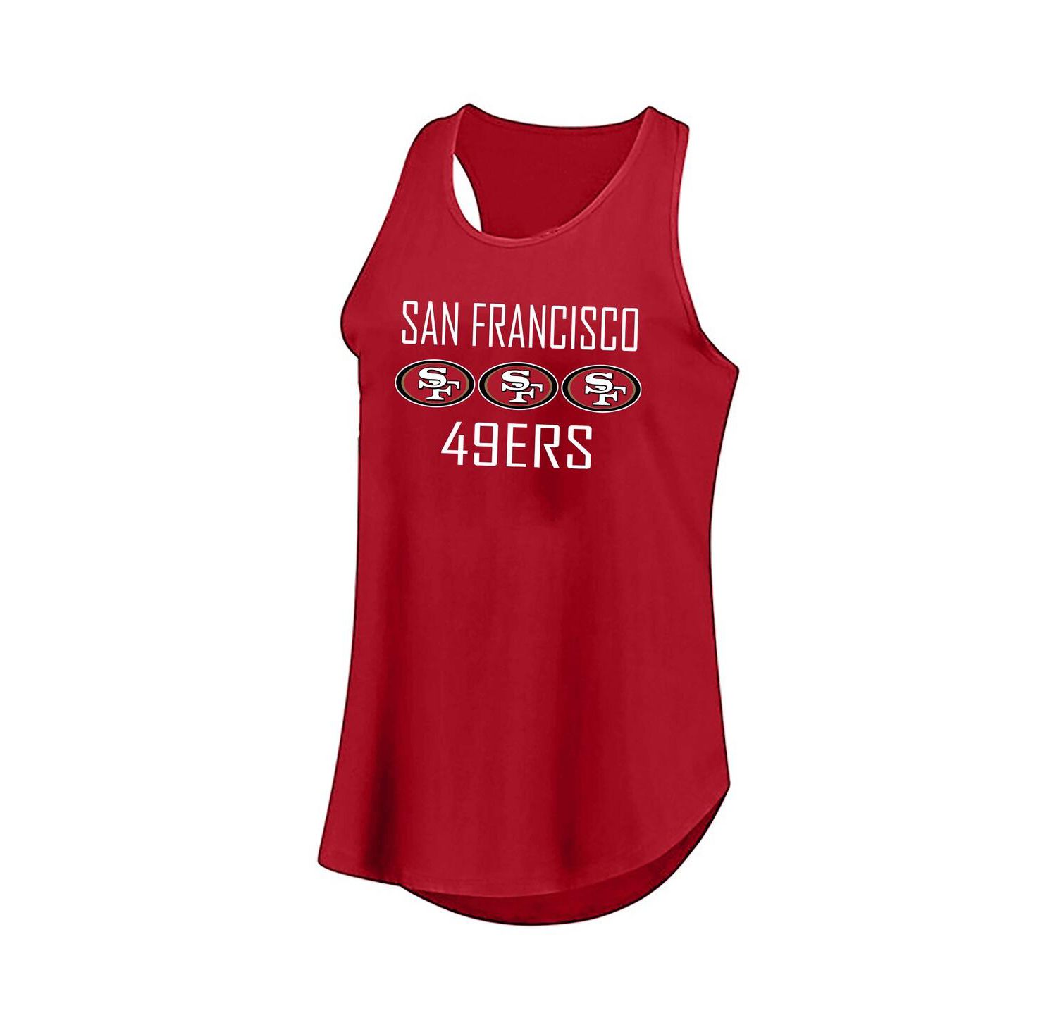 Women's Christian McCaffrey Scarlet San Francisco 49ers Plus Size Name & Number Tank Top