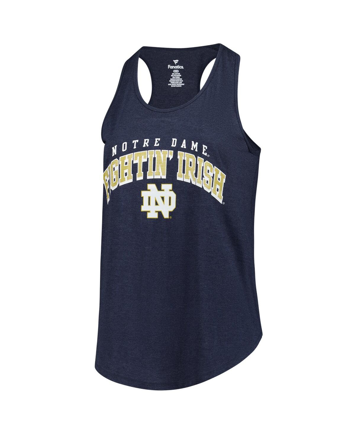 Fanatics Women's Navy Notre Dame Fighting Irish Plus Size Arch Tank Top In Blue