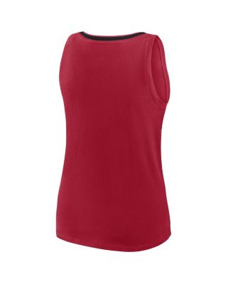 Women's Scarlet San Francisco 49ers Plus Size Stellar Win V-Neck Tank Top