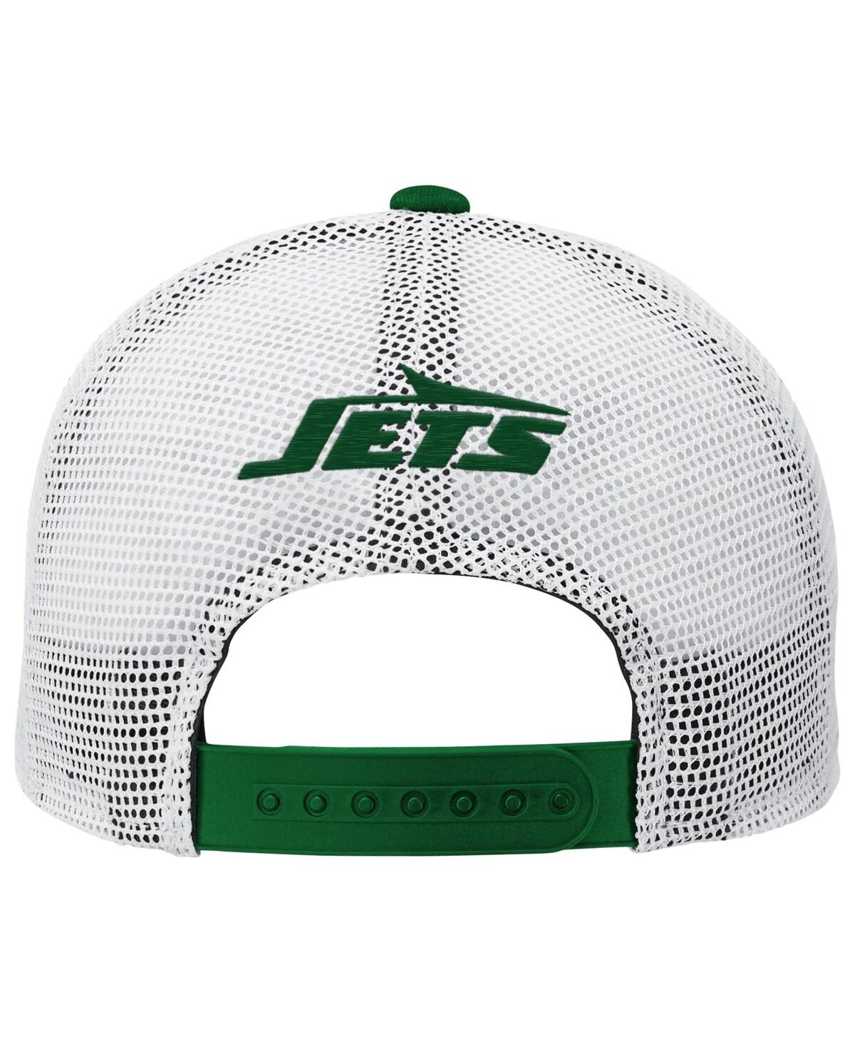 Outerstuff Big Boys And Girls Green New York Jets Core Lockup Trucker Adjustable Hat In Green