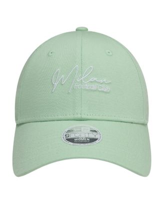Women's Light Green AC Milan Script 9FORTY Adjustable Hat