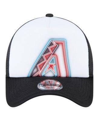 Toddler White/Black Arizona Diamondbacks Painted A-Frame 9FORTY Trucker Adjustable Hat
