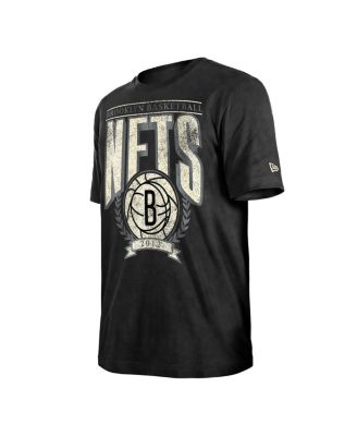 Men's Black Brooklyn Nets Throwback Vintage Boxy Mineral Wash T-Shirt