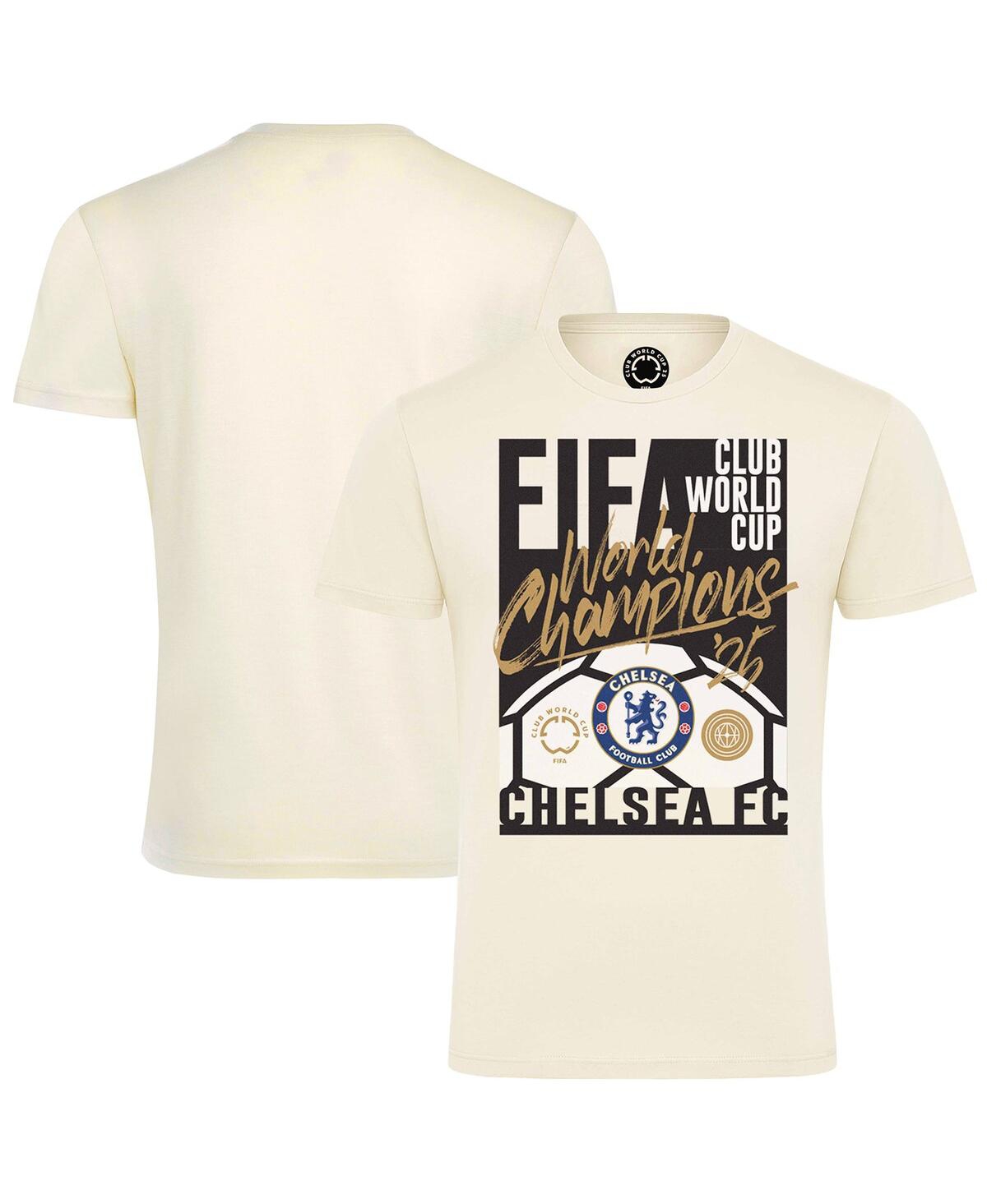 Sportiqe Men's And Women's Natural Chelsea 2025 Fifa Club World Cup Champions T-shirt In Brown