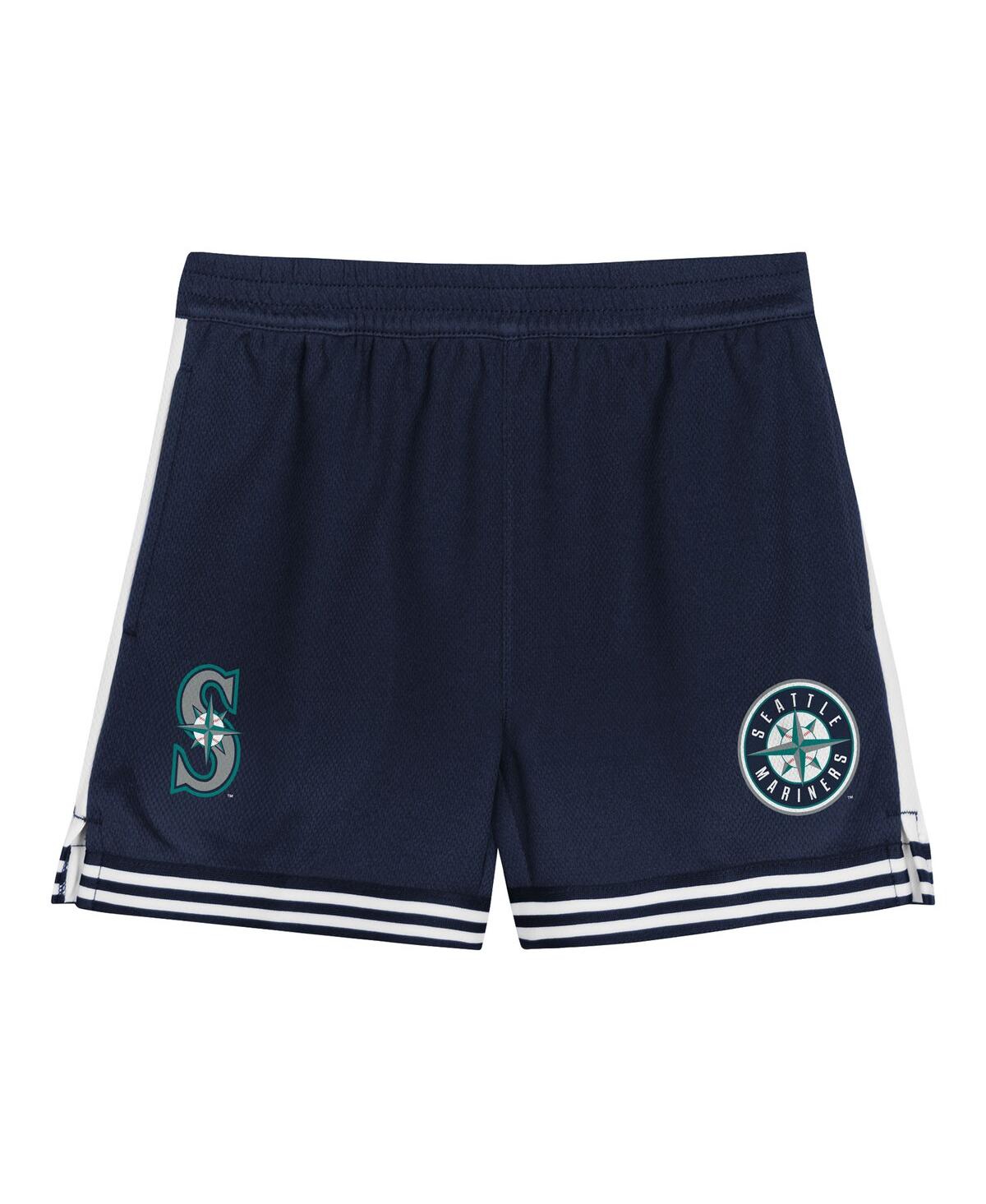 Outerstuff Toddler Teal/navy Seattle Mariners Pinch Hitter Infielder T-shirt And Shorts Set In Green