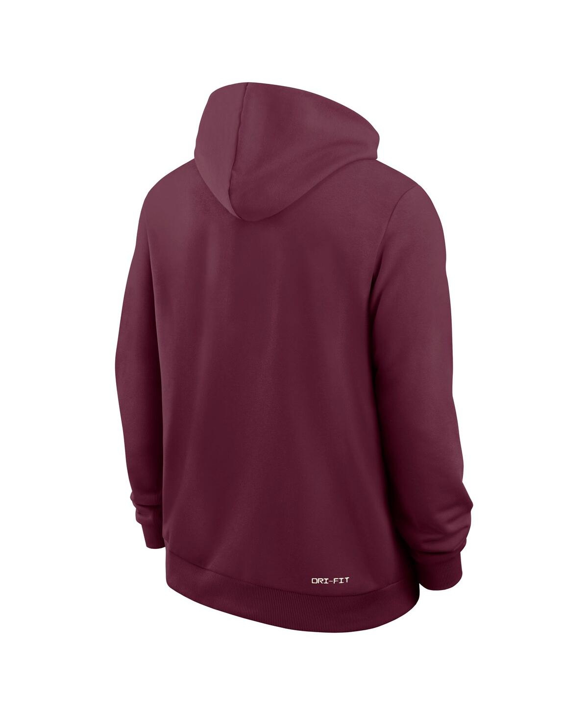 Nike Maroon Virginia Tech Hokies 2025 Sideline Performance Pullover Hoodie In Burgundy