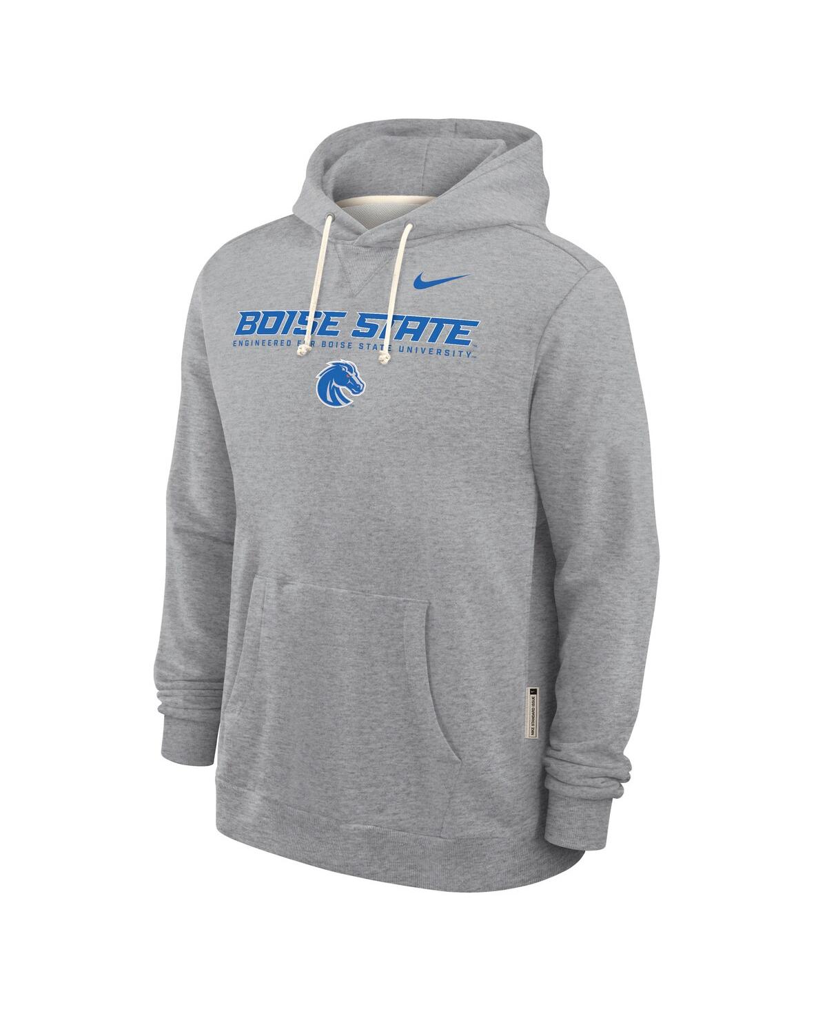 Nike Heather Gray Boise State Broncos 2025 Sideline Performance Pullover Hoodie In Gray
