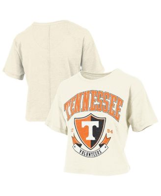 Women's Cream Tennessee Volunteers Buckler Vintage Cropped T-Shirt