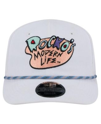 Big Boys and Girls White Rocko's Modern Life Multi Rope 9SEVENTY Stretch-Snap Hat