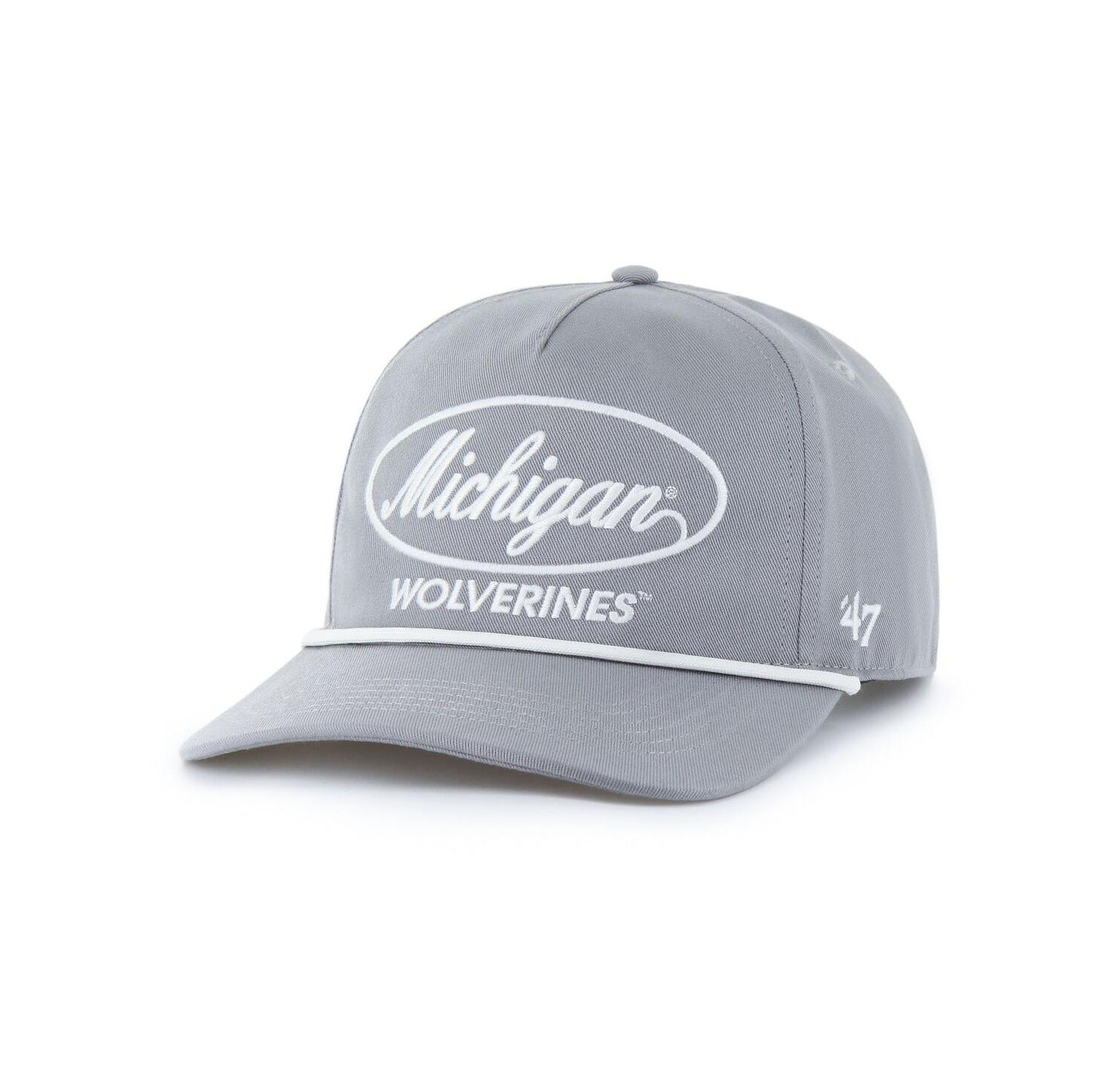 Men's Gray Michigan Wolverines Contemporary Basics Foundational Rope Hitch Adjustable Hat