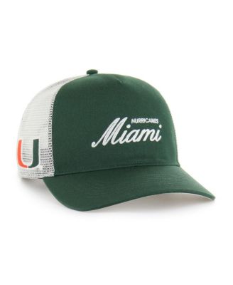 '47 Brand - Men's and Women's Green Miami Hurricanes Contemporary Basics Foundation Trucker Hitch Adjustable Hat