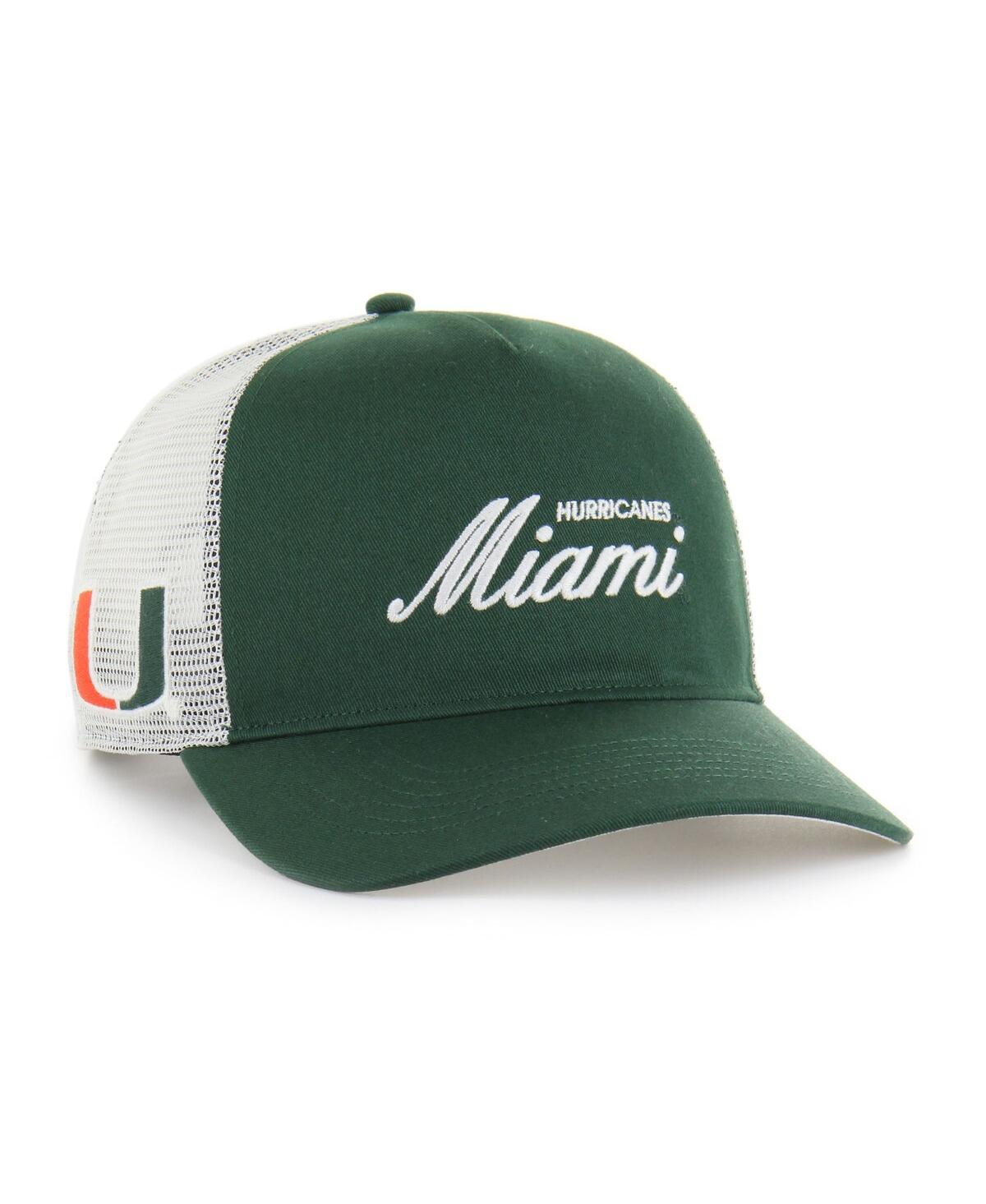 47 Brand Men's And Women's Green Miami Hurricanes Contemporary Basics Foundation Trucker Hitch Adjustable Hat