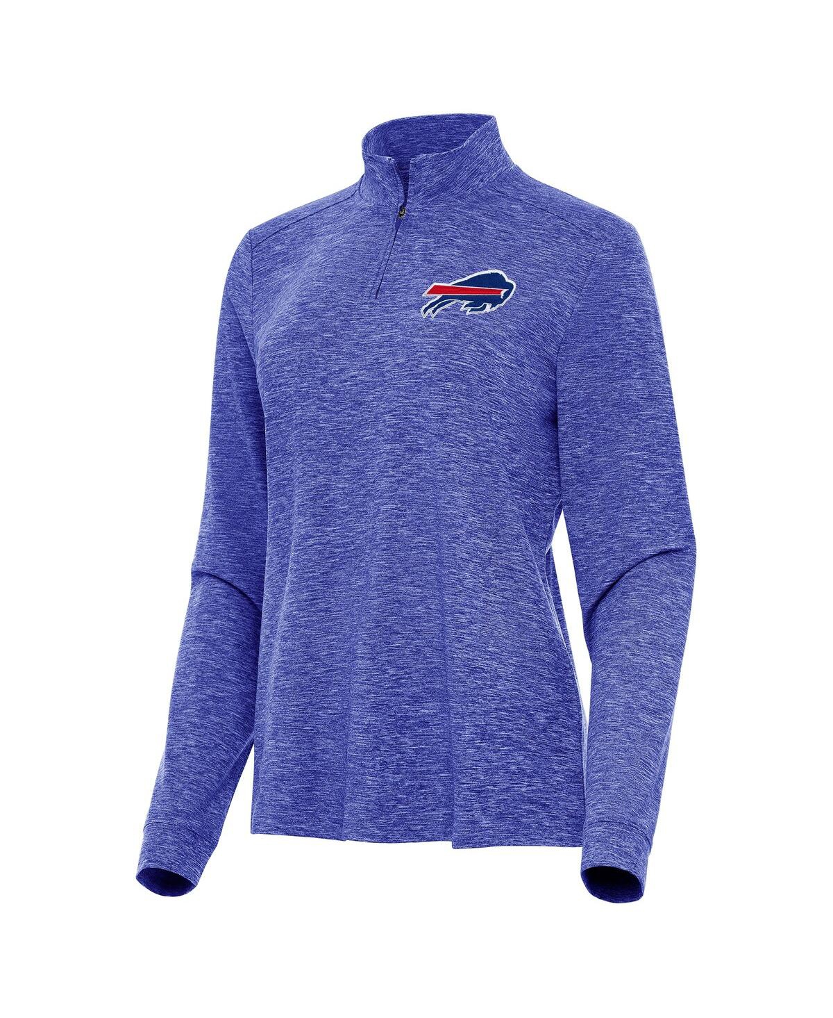 Antigua Women's Heather Royal Buffalo Bills Mentor Quarter-zip Jacket In Purple