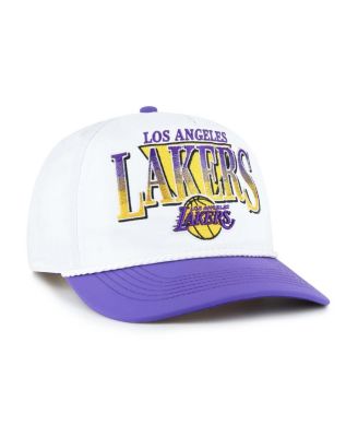 Men's White/Purple Los Angeles Lakers Tribute Two-Tone Hitch Adjustable Hat