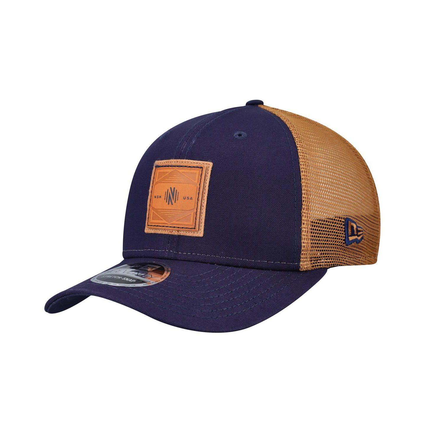 Мужская кепка New Era Navy Nashville SC Debossed Logo 9SEVENTY Stretch Snap Adjustable Hat — фото 1