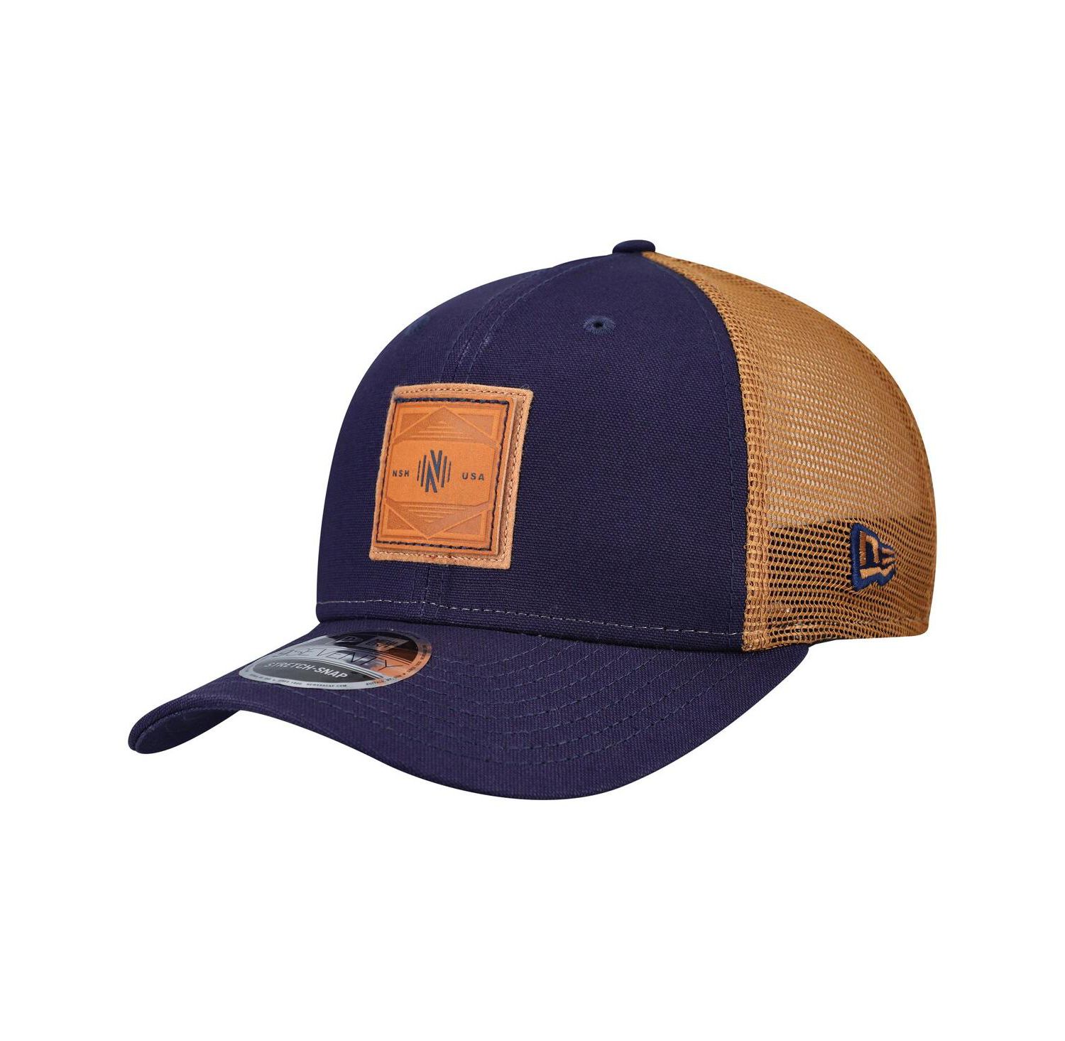 Men's Navy Nashville SC Debossed Logo 9SEVENTY Stretch Snap Adjustable Hat