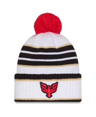 New Era - Men's White D.C. United 2025 Jersey Hook Cuffed Knit with Pom Hat