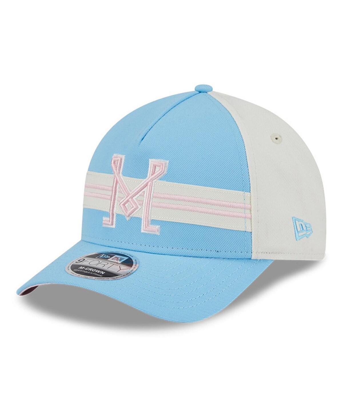 Men's Light Blue/White Inter Miami Cf 2025 Jersey Hook 9FORTY M-Crown Adjustable Hat - Light Blue, White