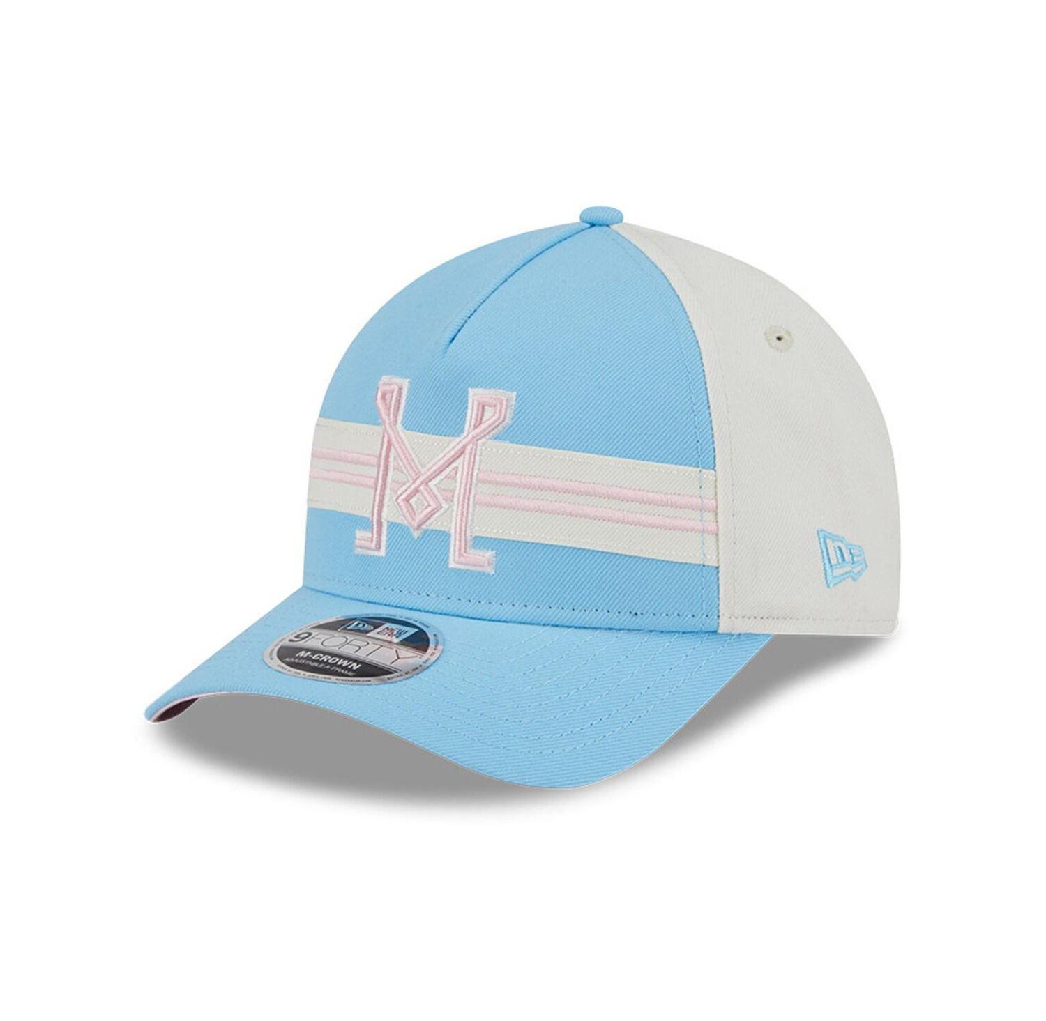 Men's Light Blue/White Inter Miami CF 2025 Jersey Hook 9FORTY M-Crown Adjustable Hat