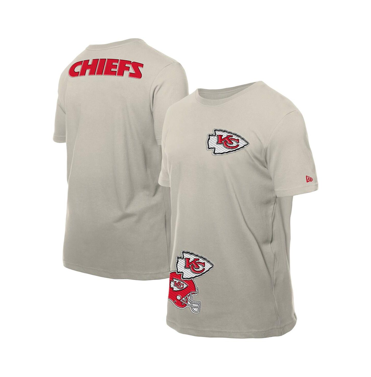 Мужская футболка New Era Light Beige Kansas City Chiefs Multi Patch — фото 1