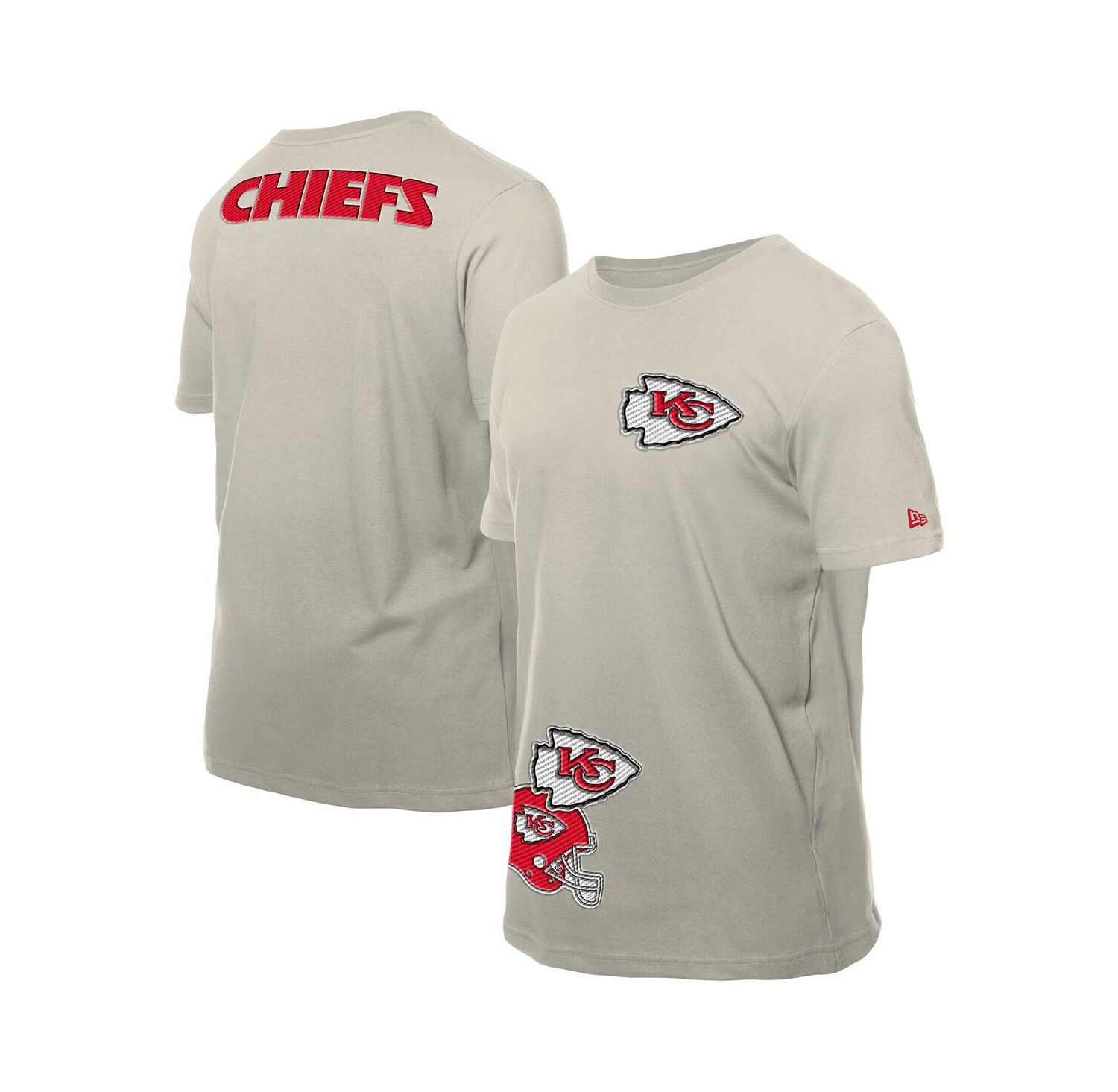 Men's Light Beige Kansas City Chiefs Multi Patch T-Shirt