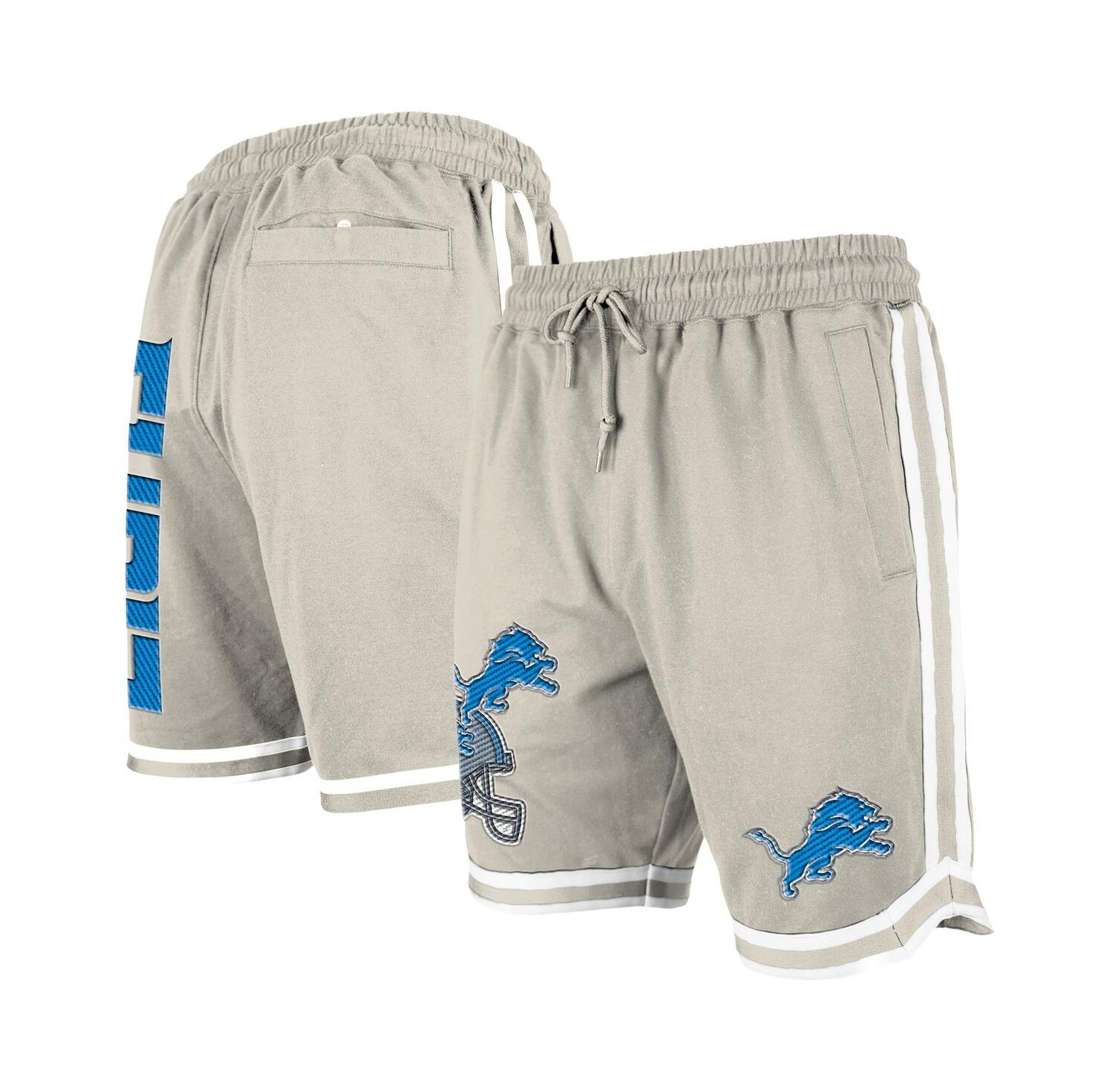 Men's Light Beige Detroit Lions Stone Multi Patch Shorts