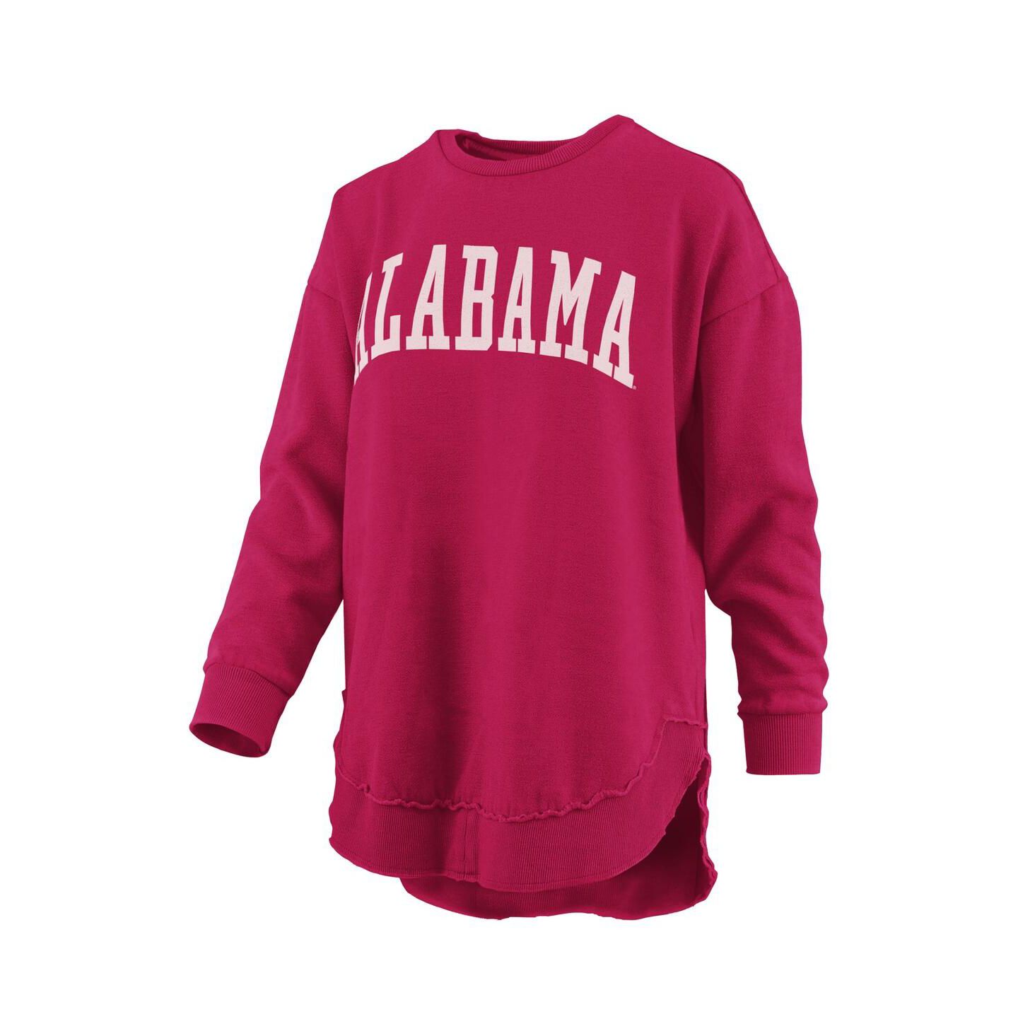 Женская толстовка Pressbox Crimson Alabama Crimson Tide Mélange Poncho Vintage Fleece Long Sleeve Pullover — фото 3