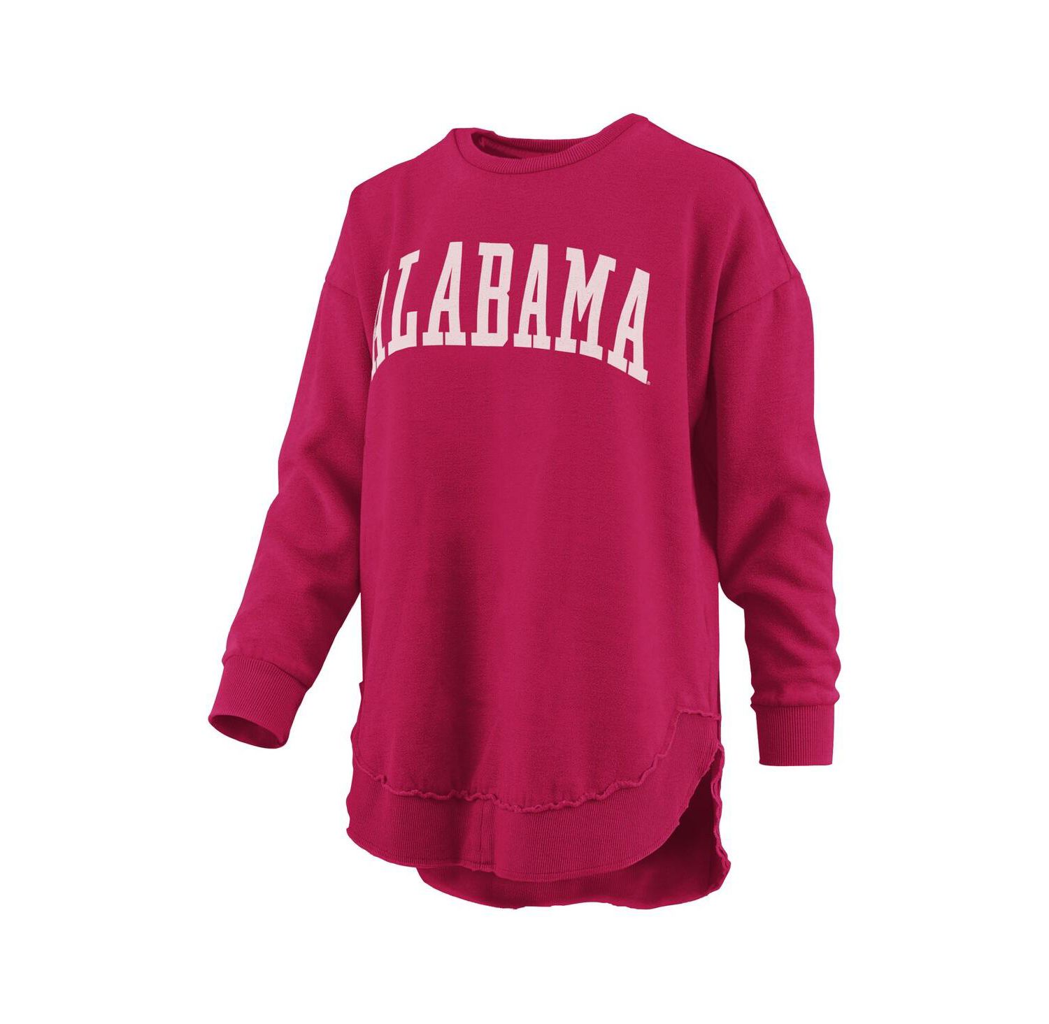 Women's Crimson Alabama Crimson Tide M&eacute;lange Poncho Vintage Fleece Long Sleeve Pullover Sweatshirt