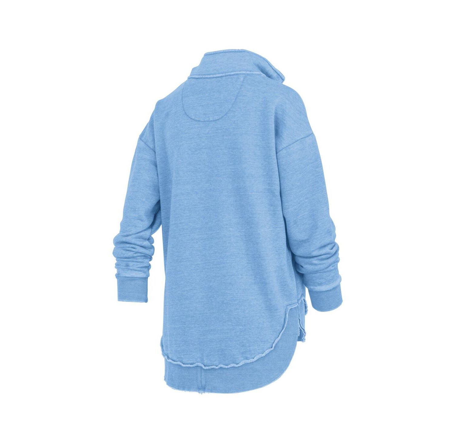 Women's Light Blue North Carolina Tar Heels Northfork Sojourn Poncho Quarter-Zip Sweatshirt