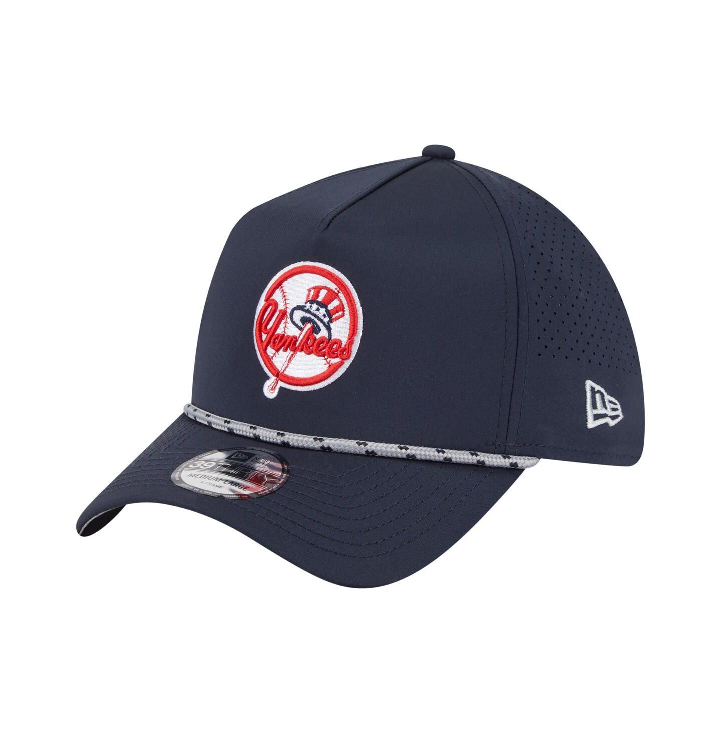 Мужская кепка New Era Navy New York Yankees 39THIRTY A-Frame Perforated Flex Hat — фото 1