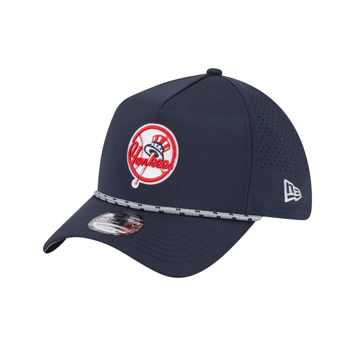 Men's Navy New York Yankees 39THIRTY A-Frame Perforated Flex Hat