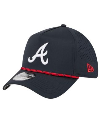 New Era - Men's Navy Atlanta Braves 39THIRTY A-Frame Perforated Flex Hat