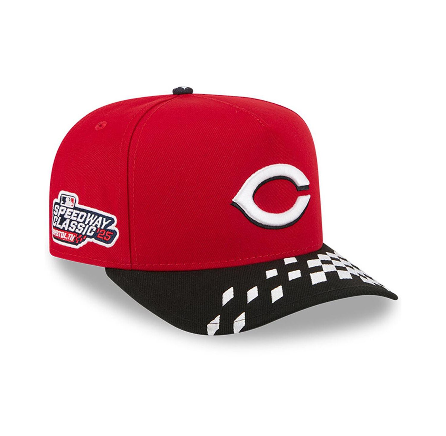 Men's Red/Black Cincinnati Reds 2025 MLB Speedway Classic A-Frame 59FIFTY Fitted Hat
