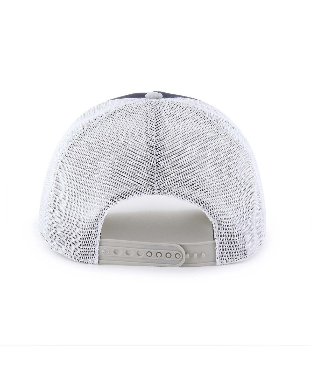 47 Brand Big Boys And Girls Navy/gray Penn State Nittany Lions Super Stripe Hitch Adjustable Trucker Hat In Gray